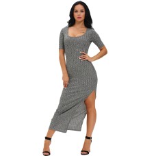 Sidecut Kleid grau